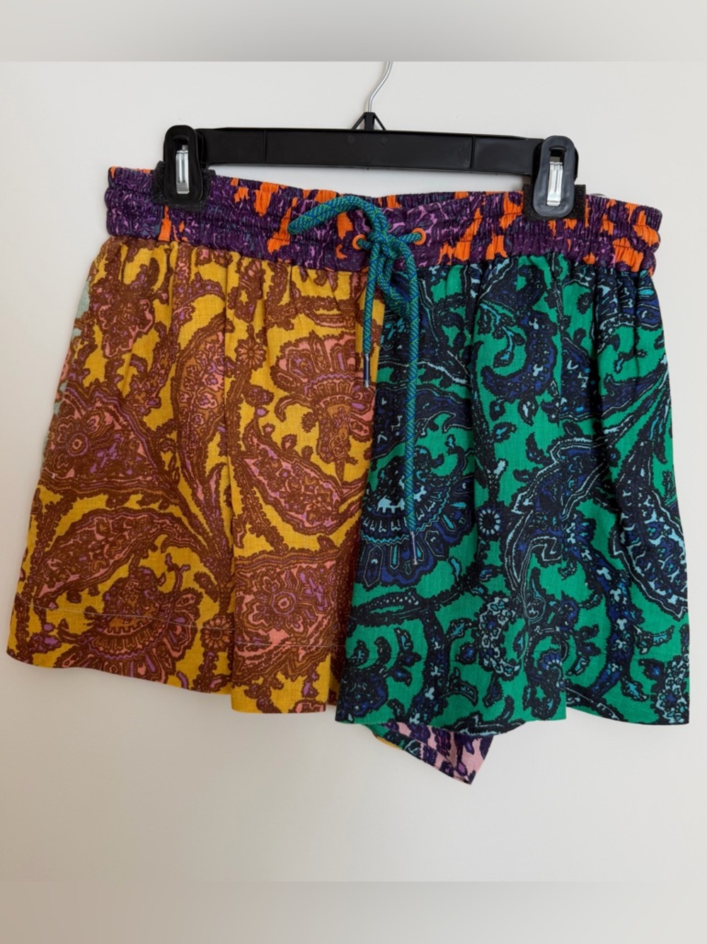 Zimermann Paisley Colorblock Shorts